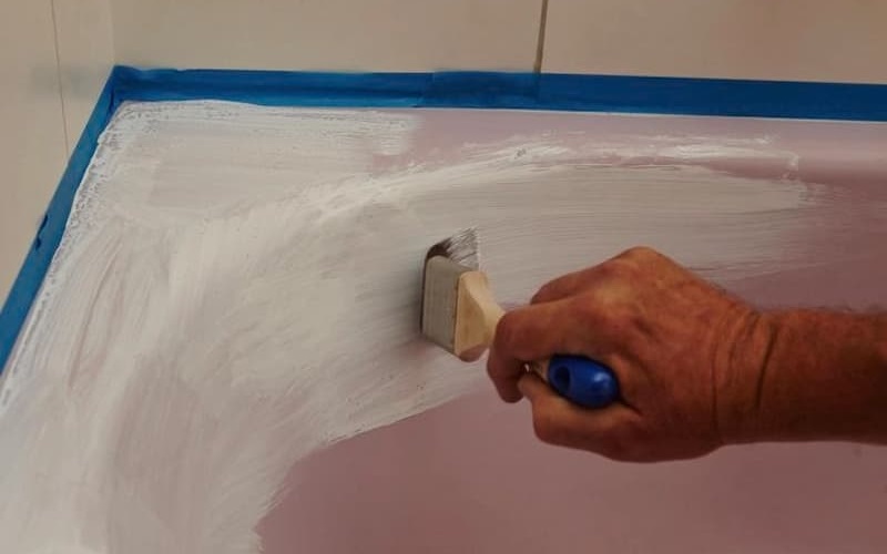 how to paint fiberglass tub step by step