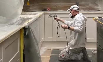 How to Spray Paint Cabinets